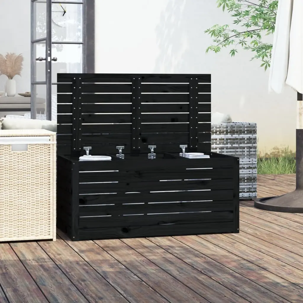 Solid Pine Wood Outdoor Storage Box for Garden