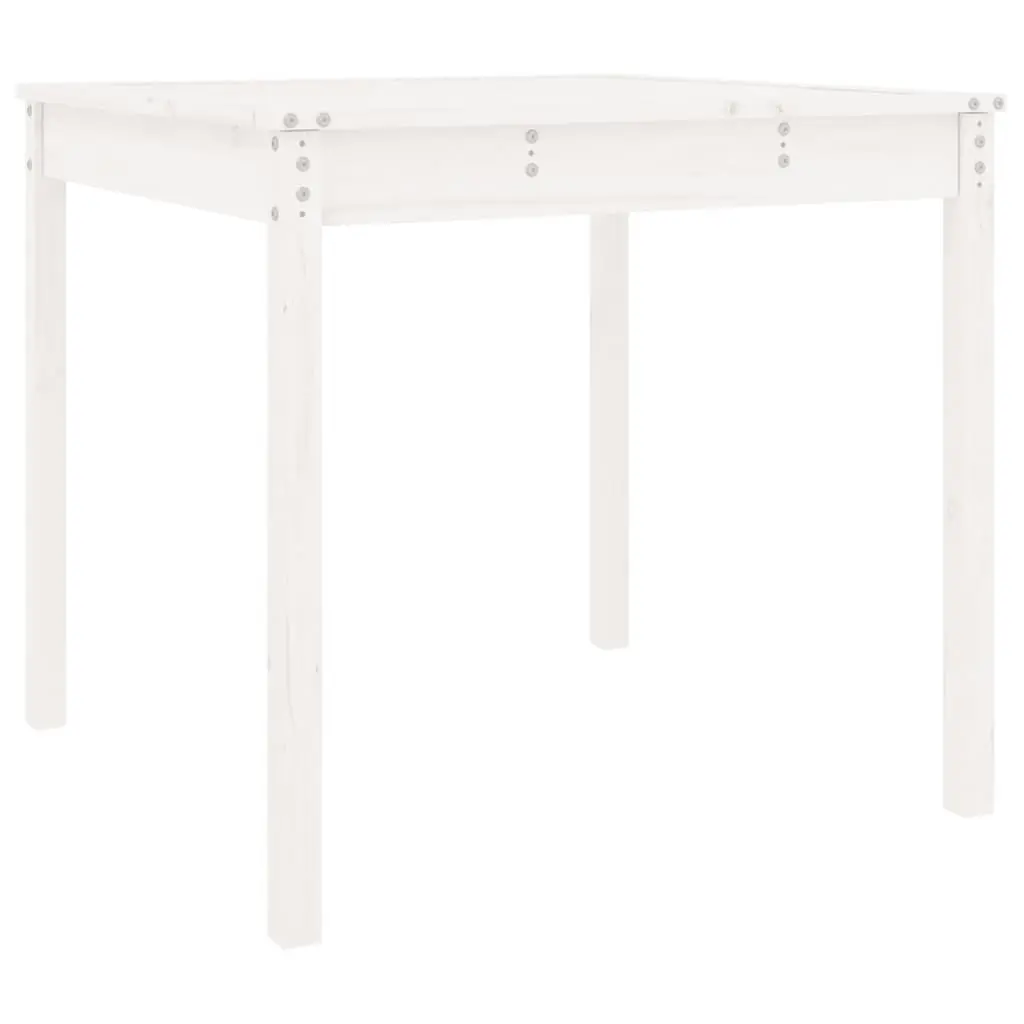 82.5x82.5x76 cm White Garden Table for Outdoors