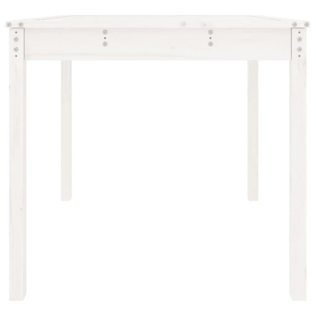82.5x82.5x76 cm White Garden Table for Outdoors