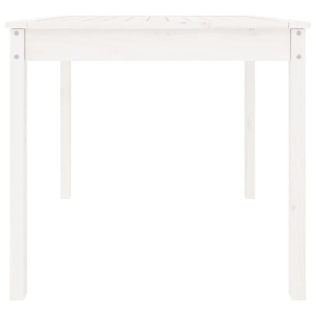 82.5x82.5x76 cm White Garden Table for Outdoors