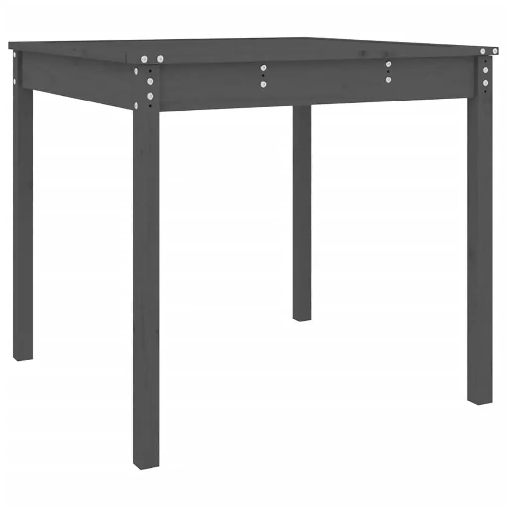 Grey Solid Wood Pine Garden Table for Outdoor Use