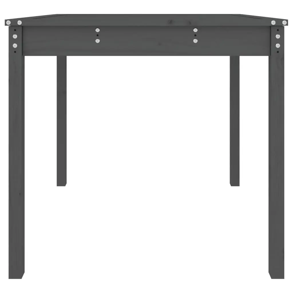 Grey Solid Wood Pine Garden Table for Outdoor Use