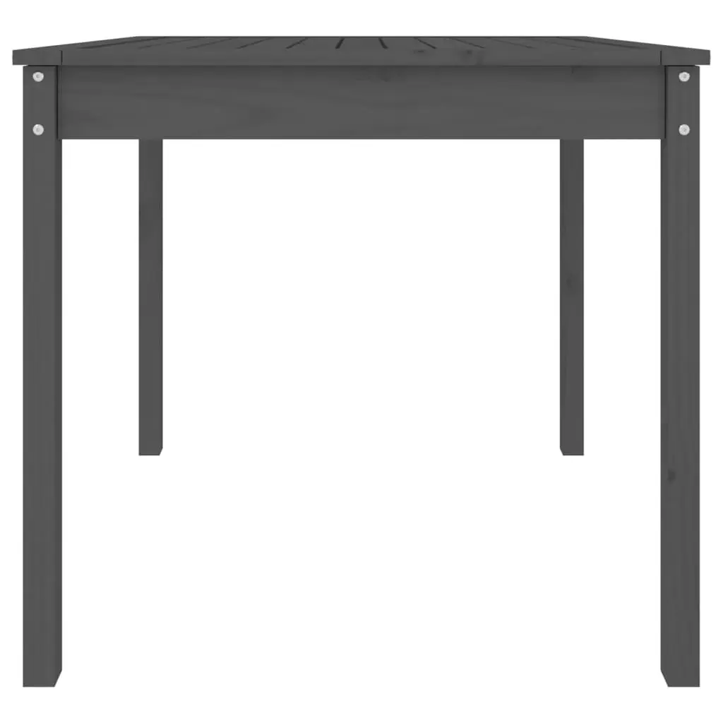 Grey Solid Wood Pine Garden Table for Outdoor Use