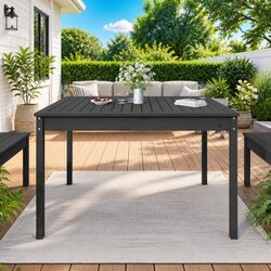 Durable Grey Garden Table for Outdoor Dining