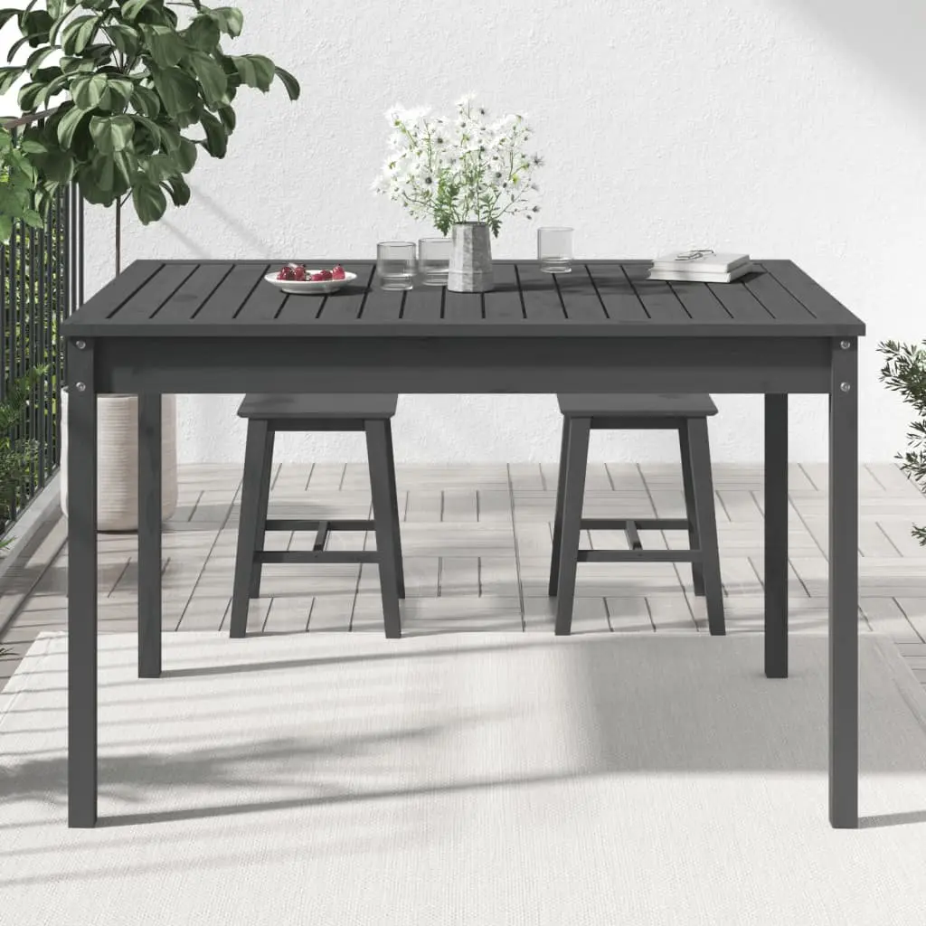 Grey Garden Table for Outdoor Dining