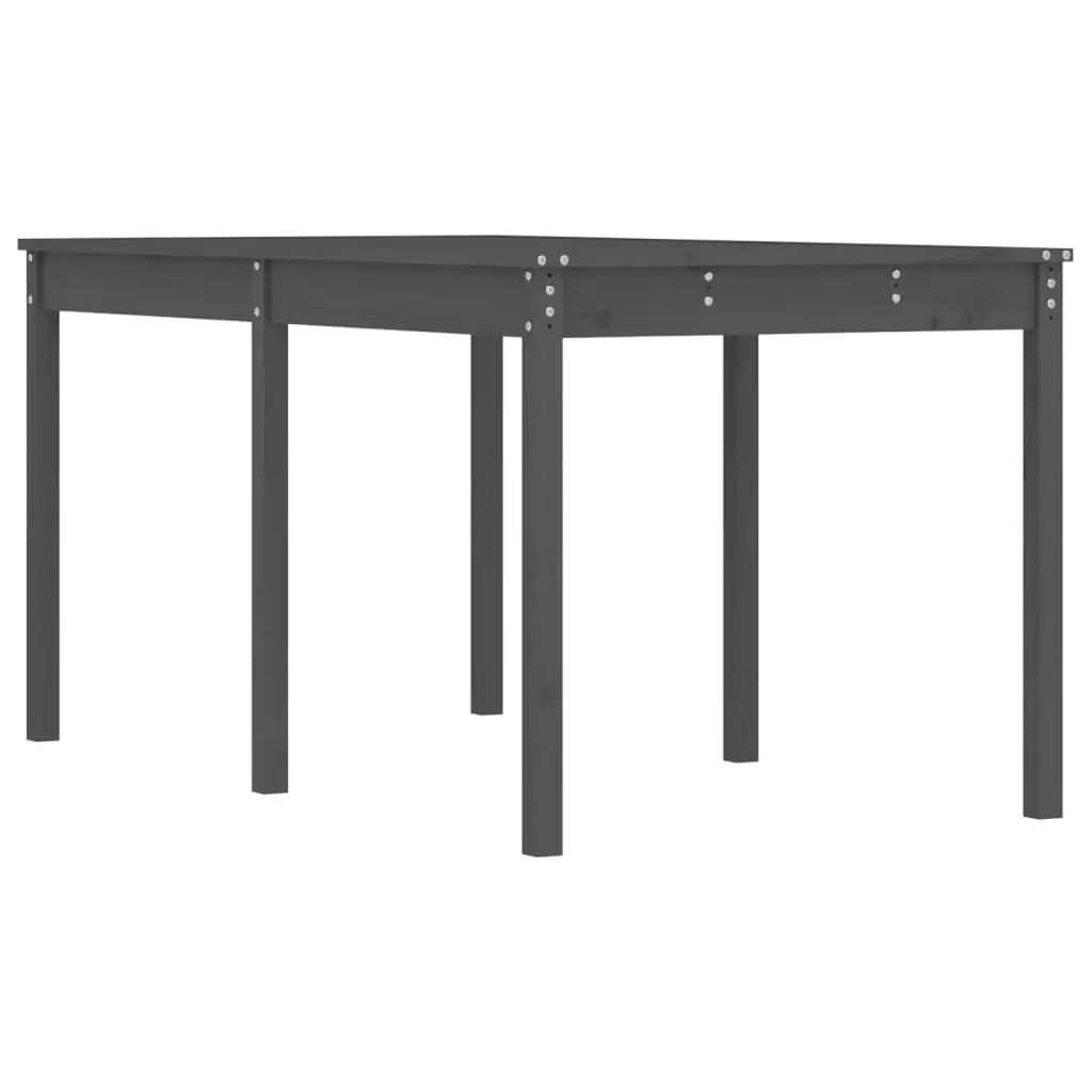 Grey Solid Wood Garden Table for Outdoors 159.5x82.5x76cm