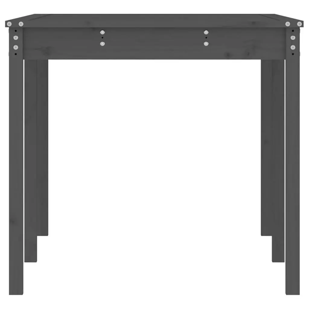Grey Solid Wood Garden Table for Outdoors 159.5x82.5x76cm