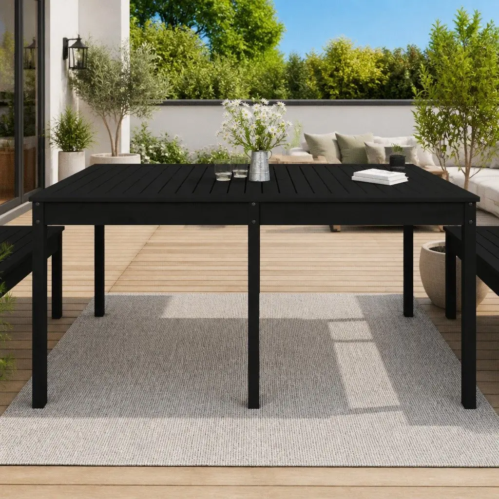 Solid Pine Wood Garden Table for Outdoor Areas