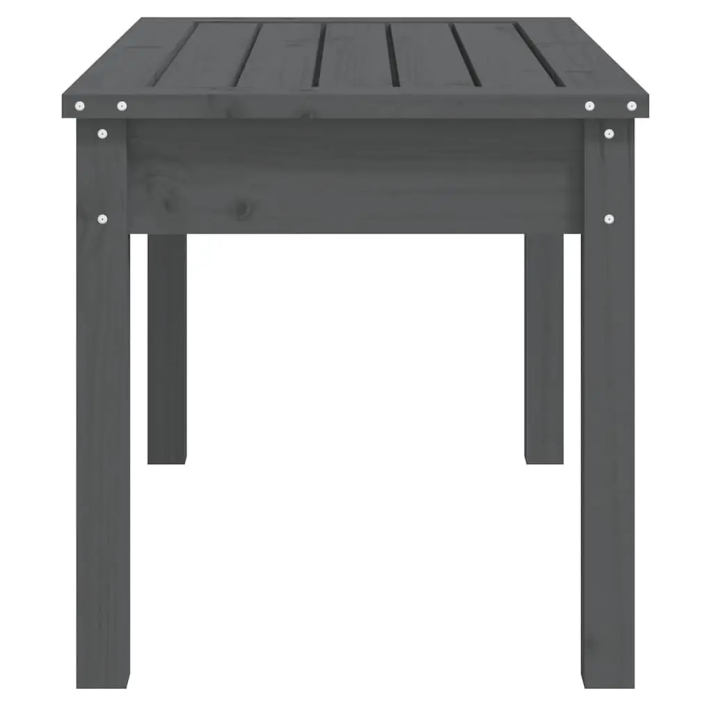 Grey Solid Wood Pine Garden Bench for Outdoors