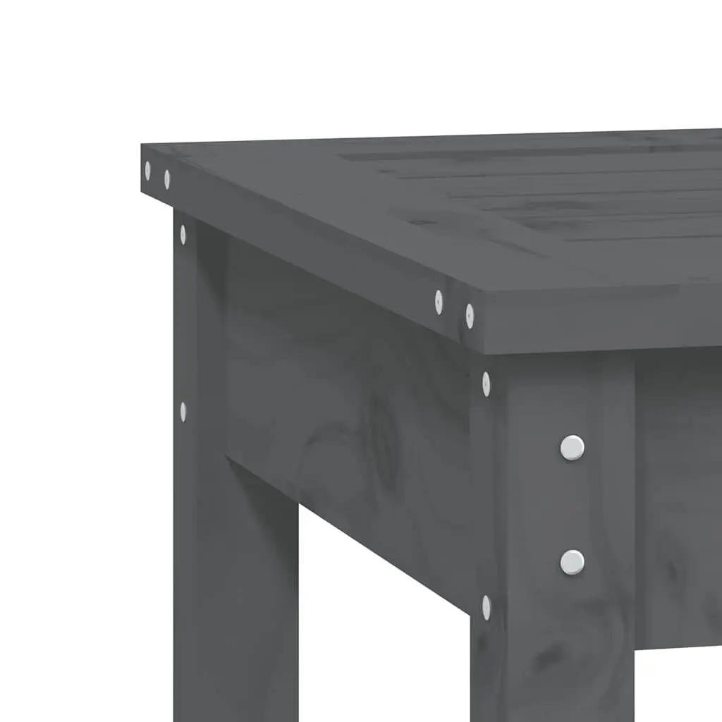 Grey Solid Wood Pine Garden Bench for Outdoors