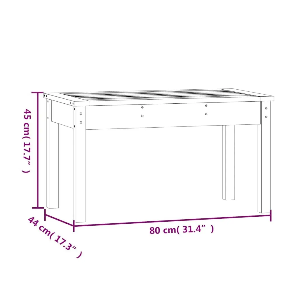 Grey Solid Wood Pine Garden Bench for Outdoors