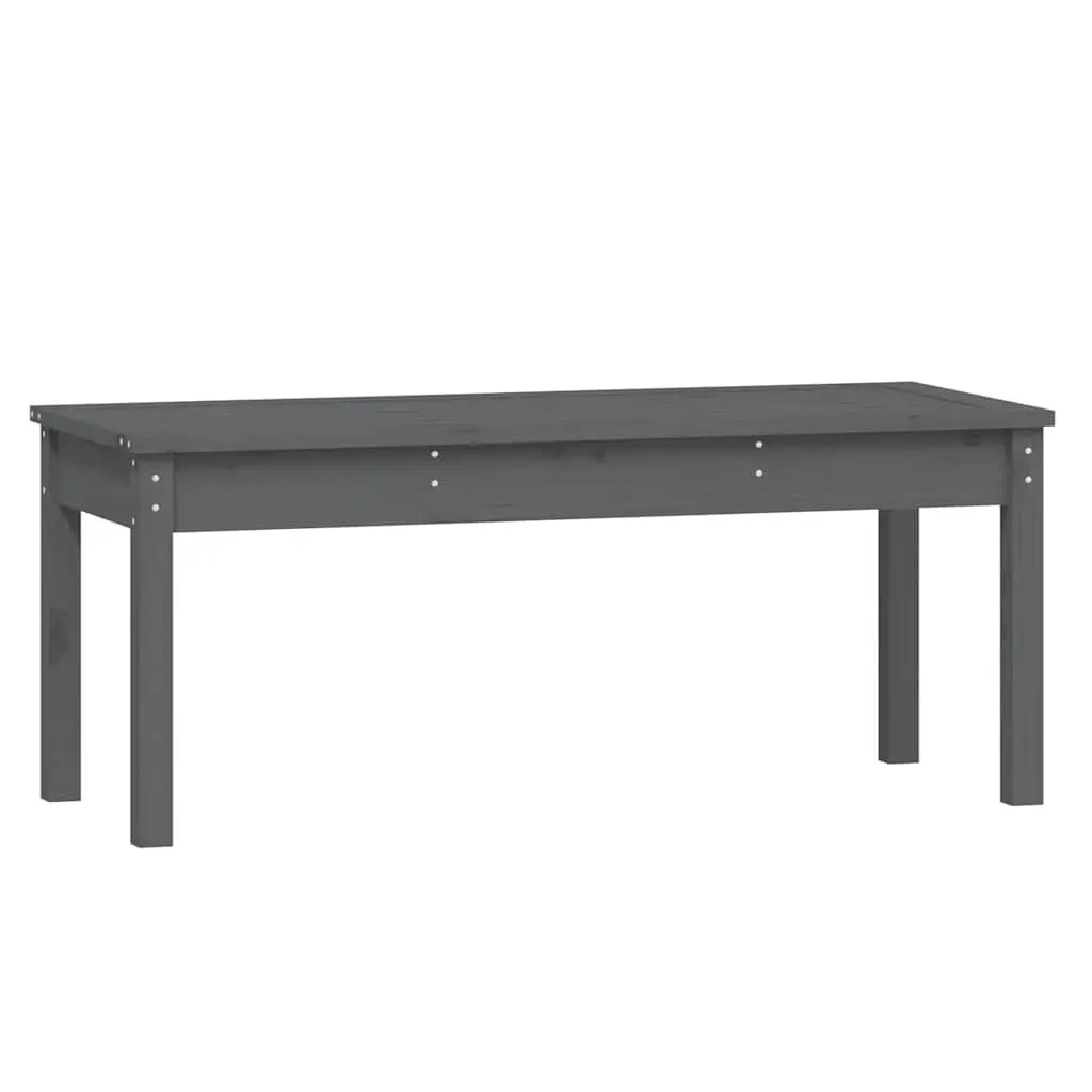Garden Bench Solid Pine Wood 109x44x45cm Grey