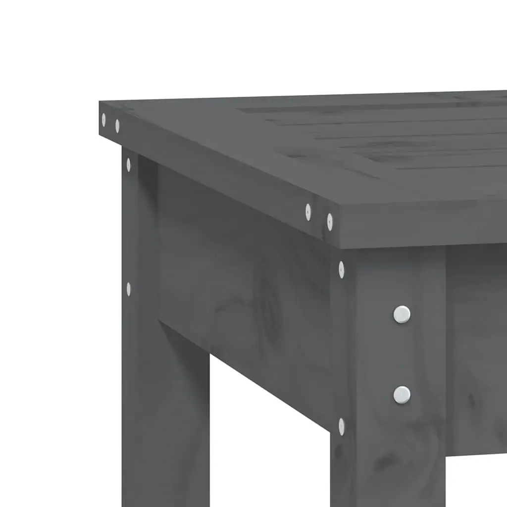 Garden Bench Solid Pine Wood 109x44x45cm Grey