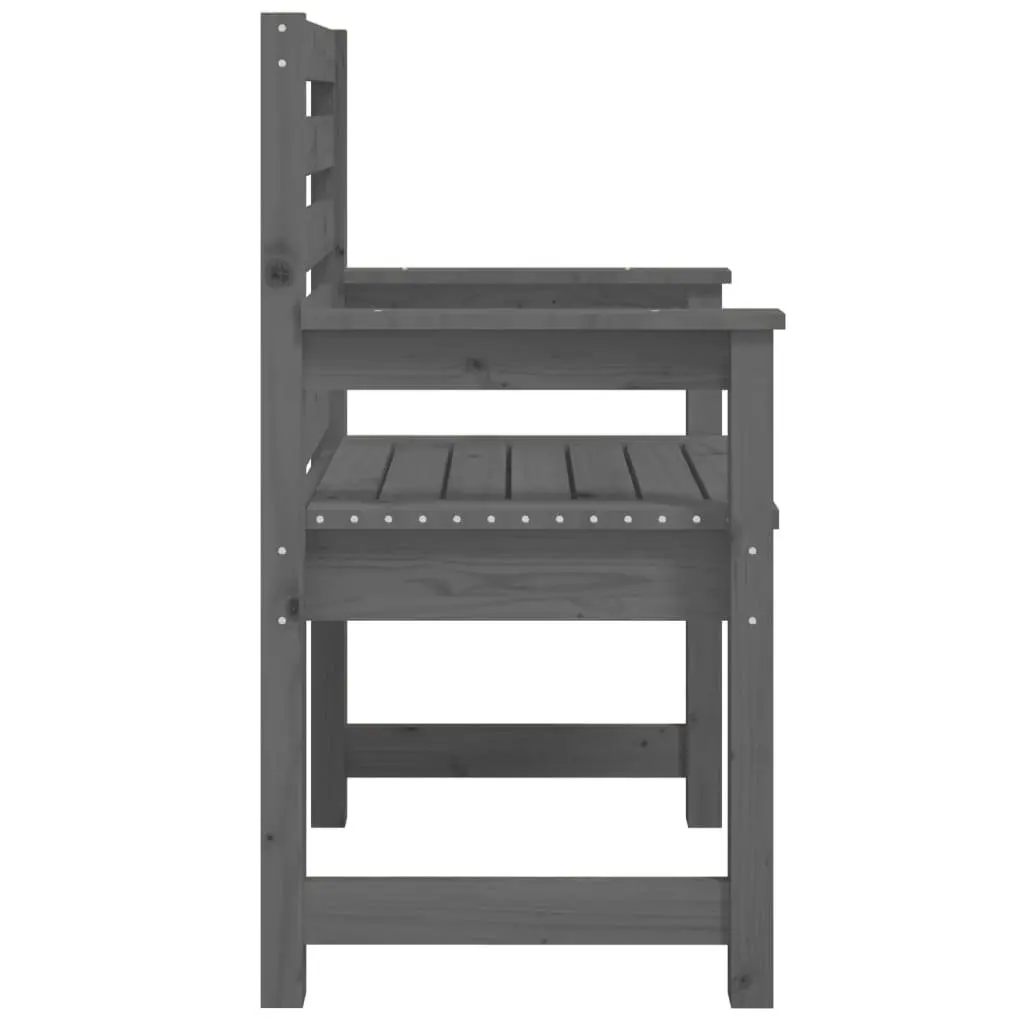 Solid Wood Grey Garden Chairs Set for Outdoor Comfort