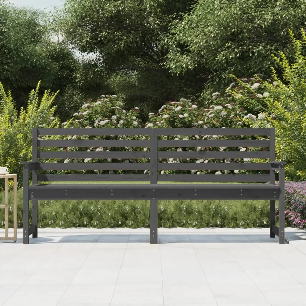 Garden Bench Outdoor Wooden Seating with Armrests and Backrest Patio Furniture