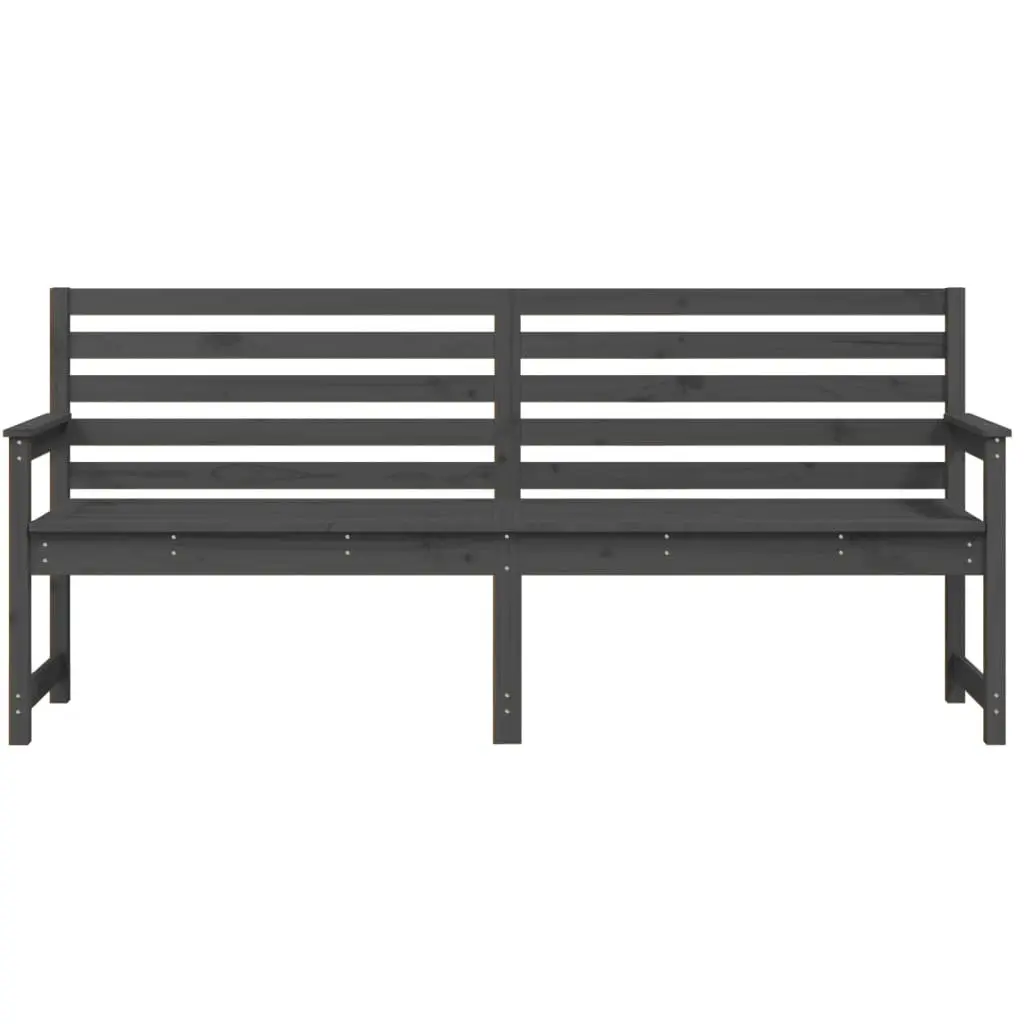 Garden Bench Outdoor Wooden Seating with Armrests and Backrest Patio Furniture