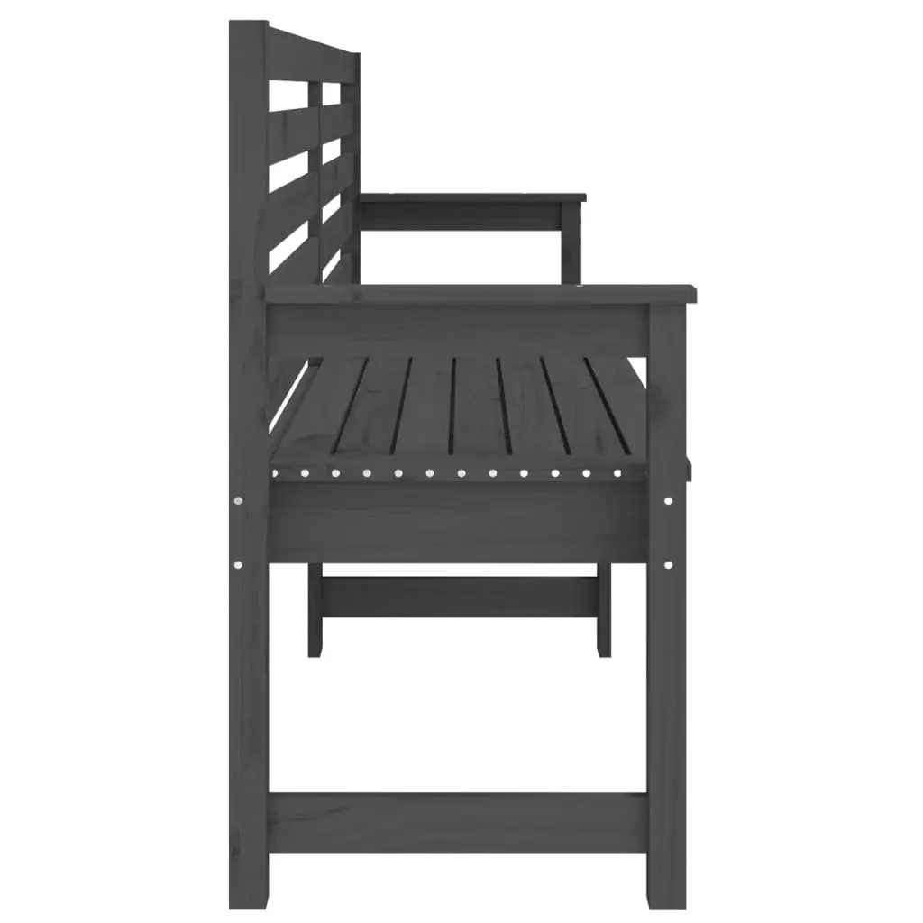Garden Bench Outdoor Wooden Seating with Armrests and Backrest Patio Furniture