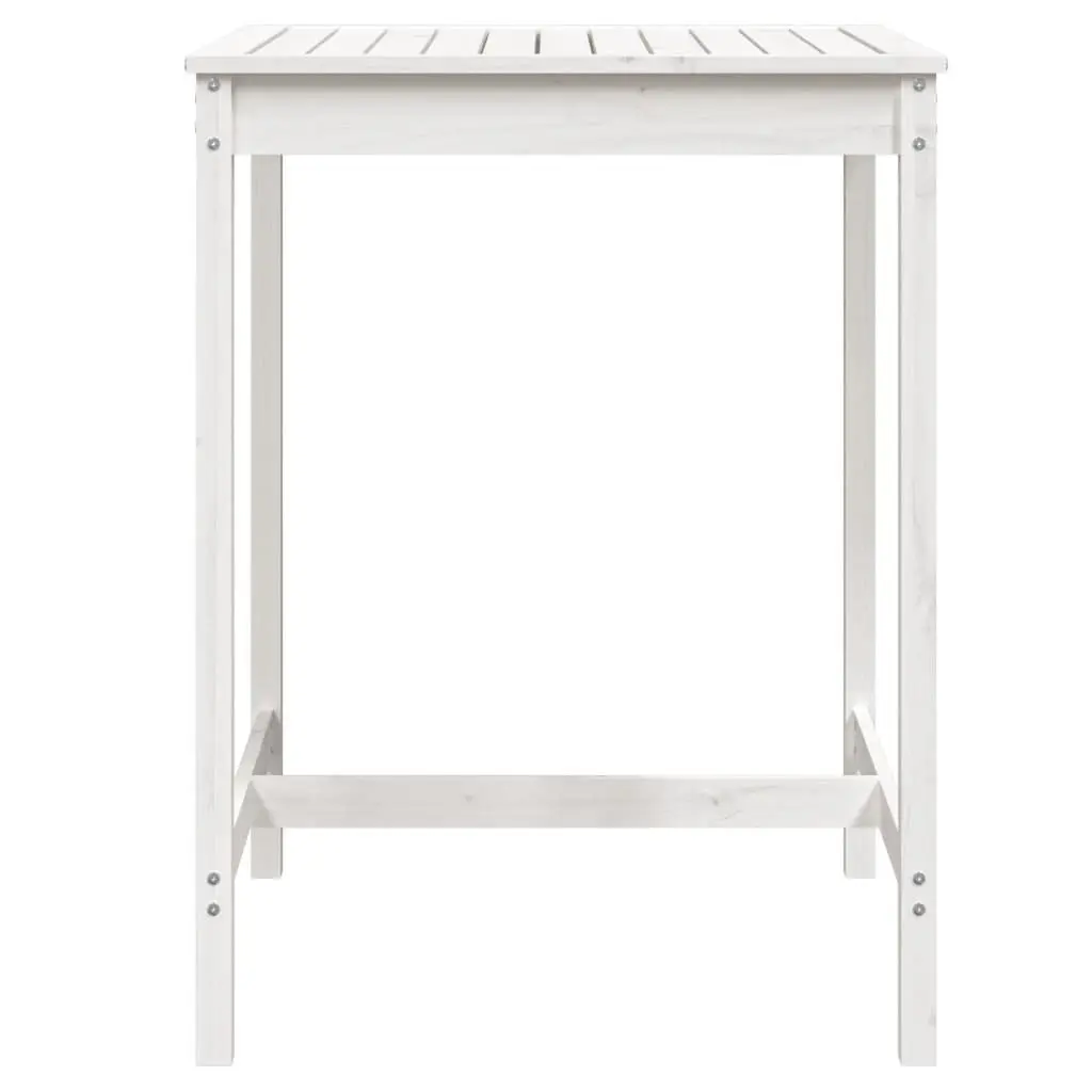 Garden Table Solid Pine Wood 82.5x82.5x110 cm White Outdoor Patio Furniture