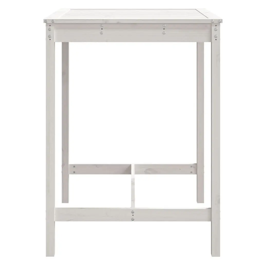 Garden Table Solid Pine Wood 82.5x82.5x110 cm White Outdoor Patio Furniture