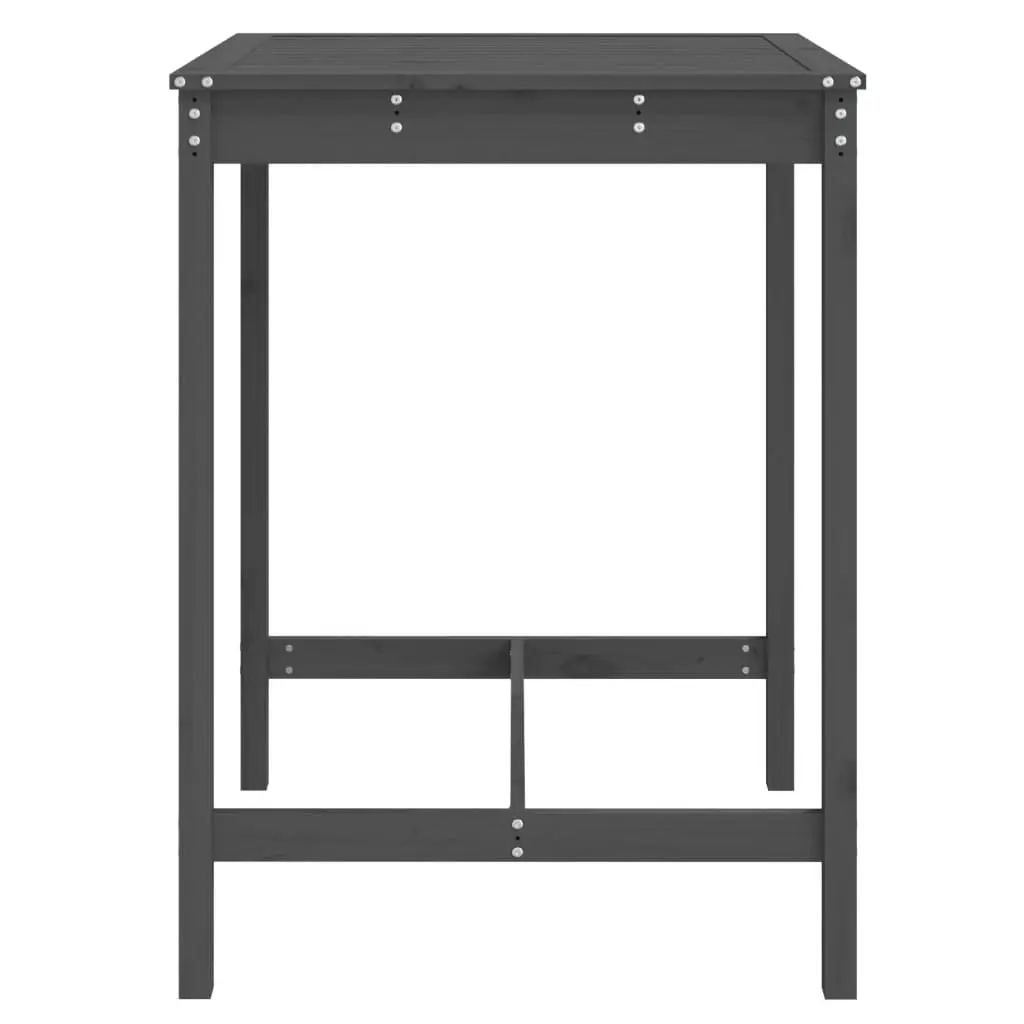 Grey Garden Table 82.5x82.5x110 cm Solid Wood