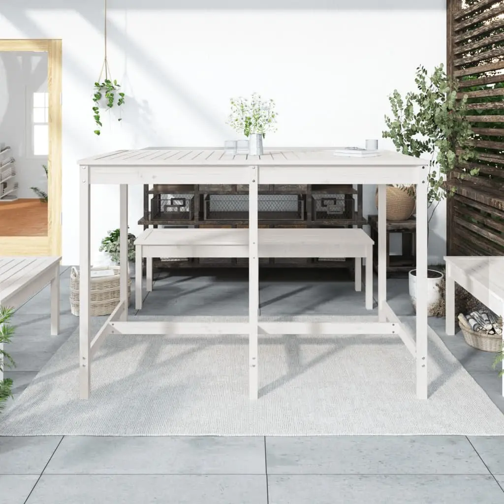 Outdoor Solid Pine Wood Garden Table for Patios