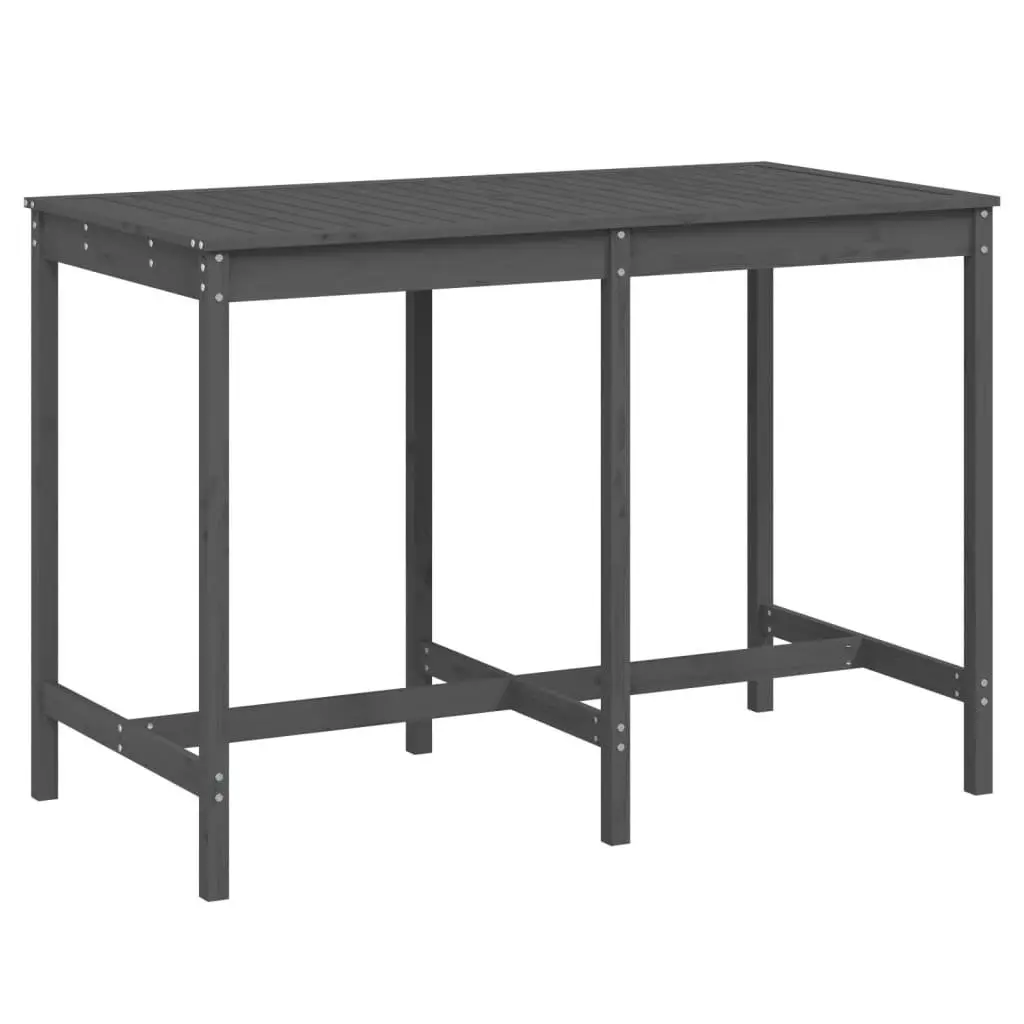 Solid Wood Grey Garden Table for Outdoor Dining
