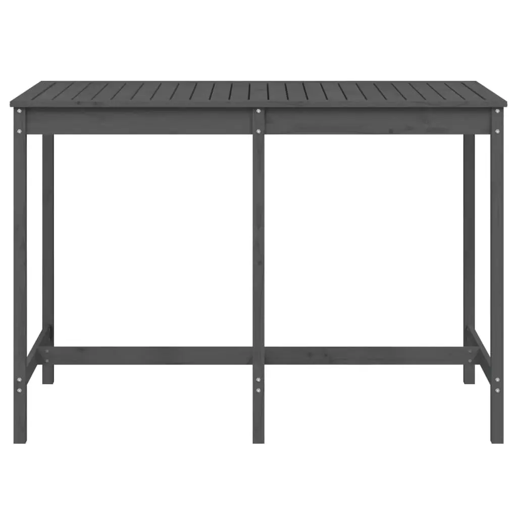 Solid Wood Grey Garden Table for Outdoor Dining