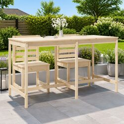Premium Solid Wood Pine Garden Table for Outdoors
