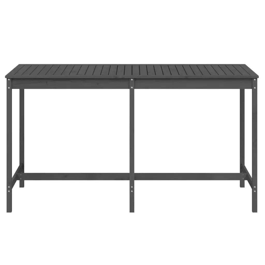 Grey Solid Pine Garden Table for Outdoor Spaces