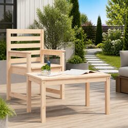 Outdoor Garden Table - 82.5x50.5x45 cm Solid Pine