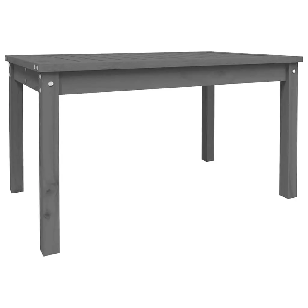Garden Table Solid Pine Wood 82.5x50.5x45cm Grey