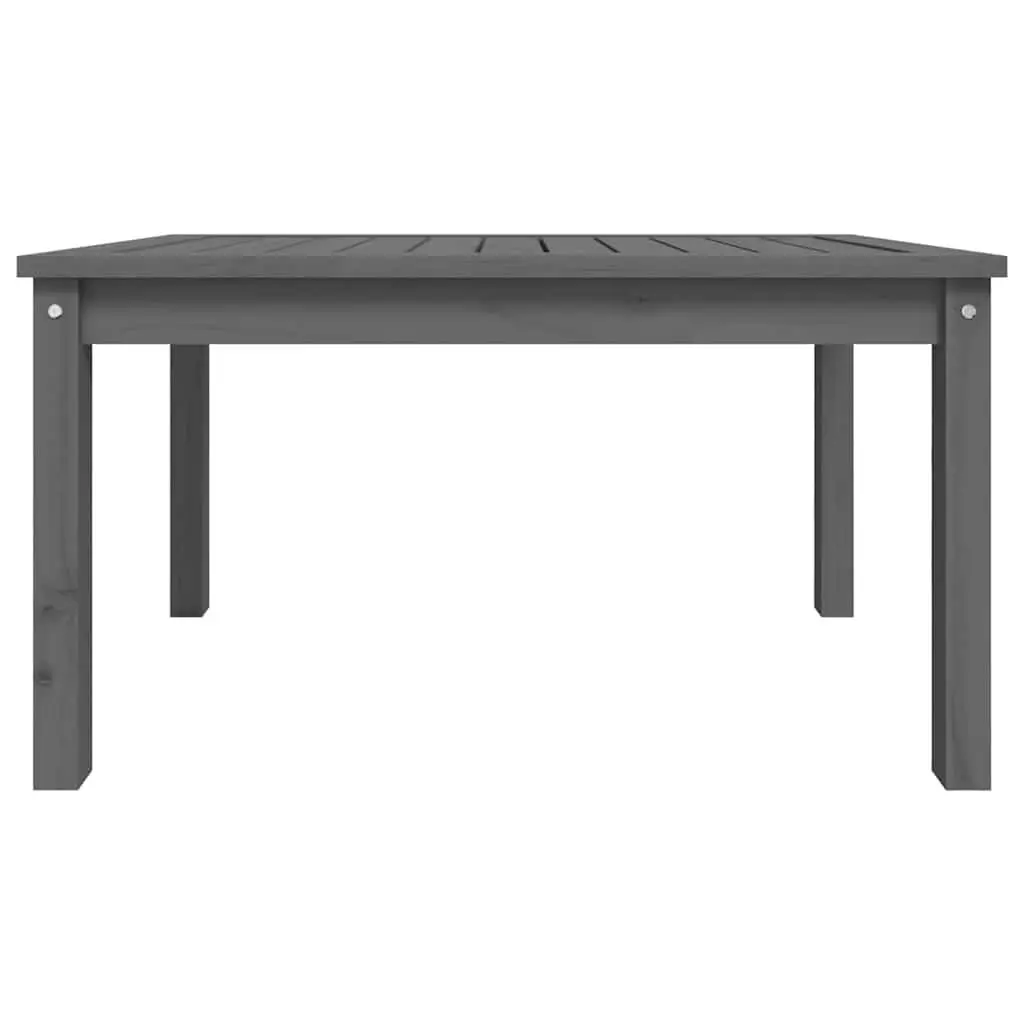 Garden Table Solid Pine Wood 82.5x50.5x45cm Grey