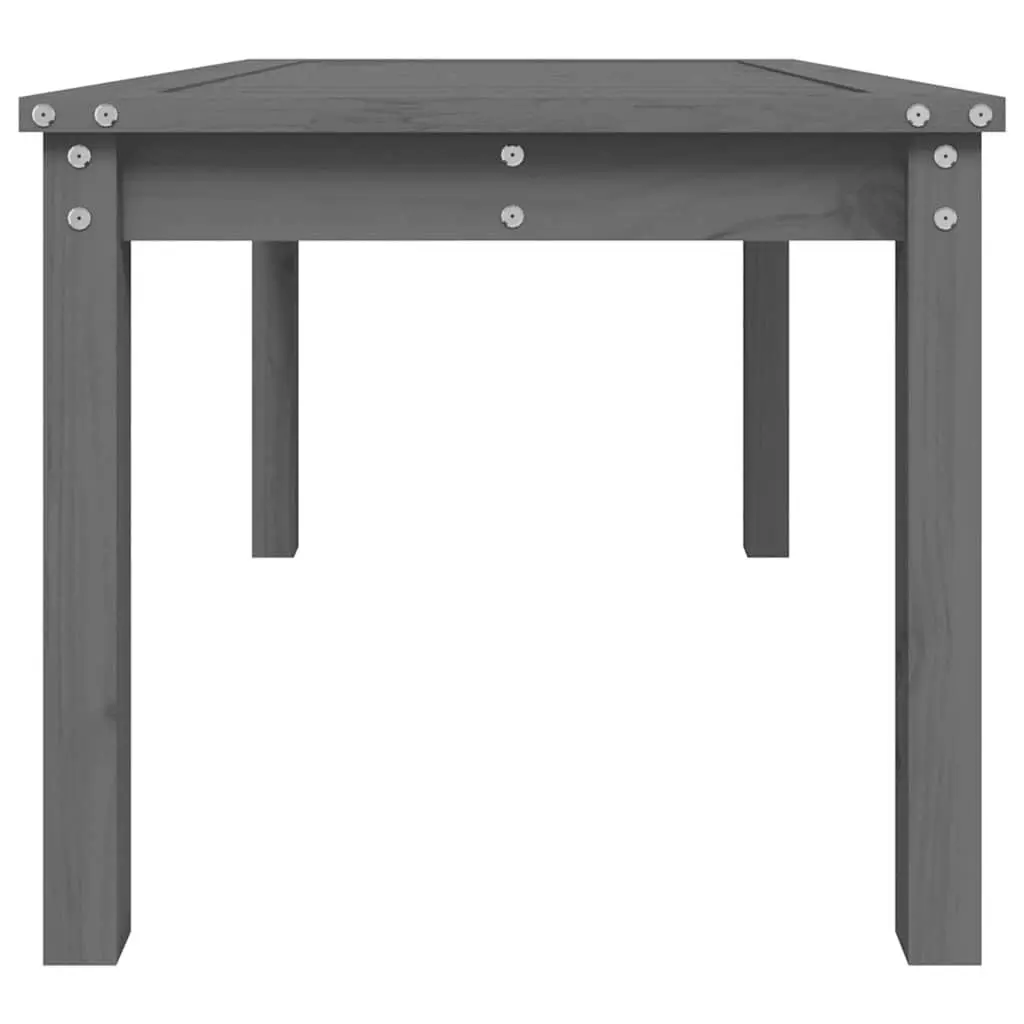Garden Table Solid Pine Wood 82.5x50.5x45cm Grey