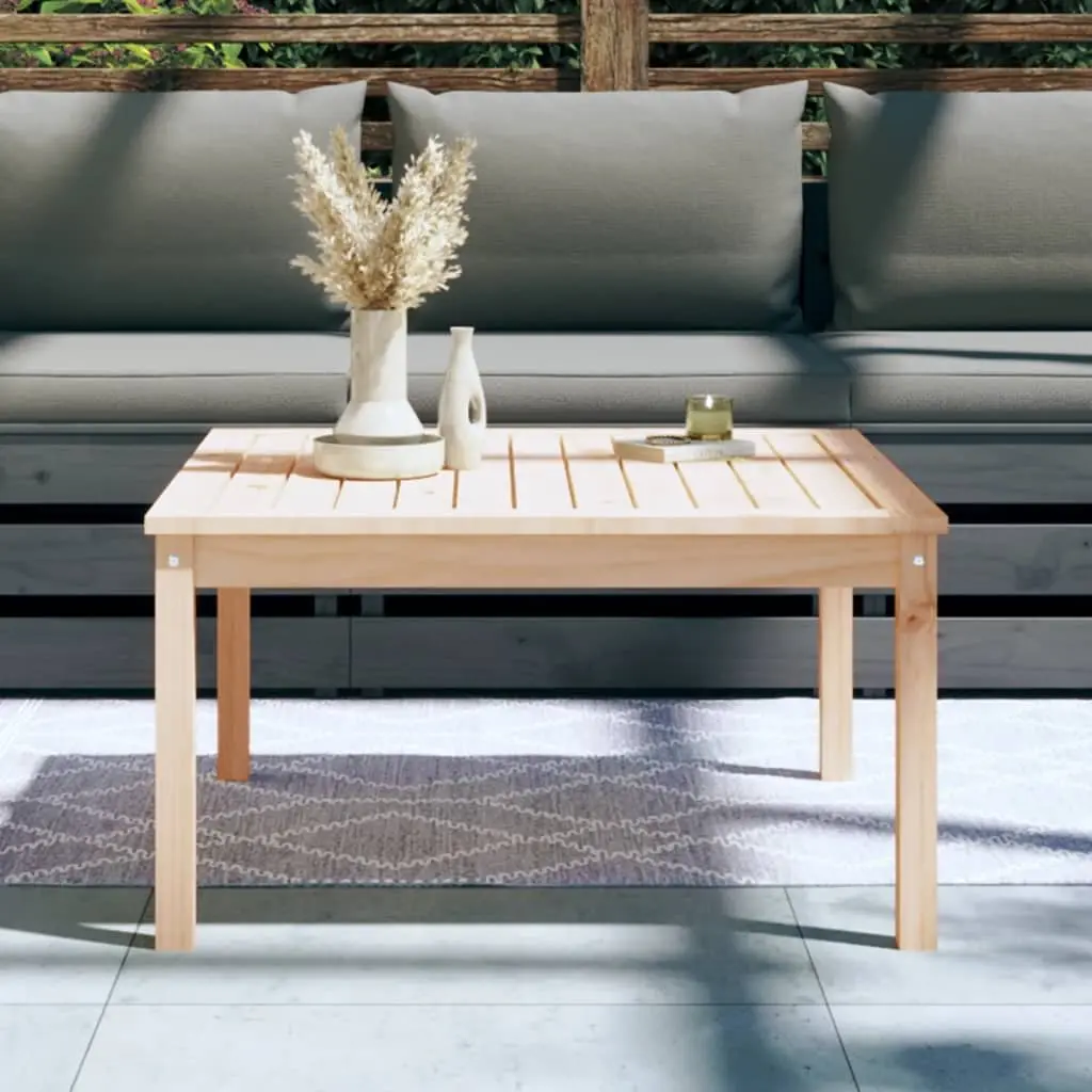 Brown Solid Pine Garden Table 82.5x82.5x45 cm