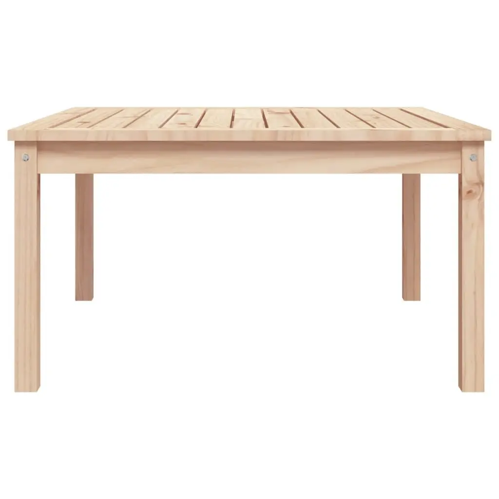 Brown Solid Pine Garden Table 82.5x82.5x45 cm