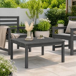 Durable Grey Solid Wood Pine Garden Table for Outdoors