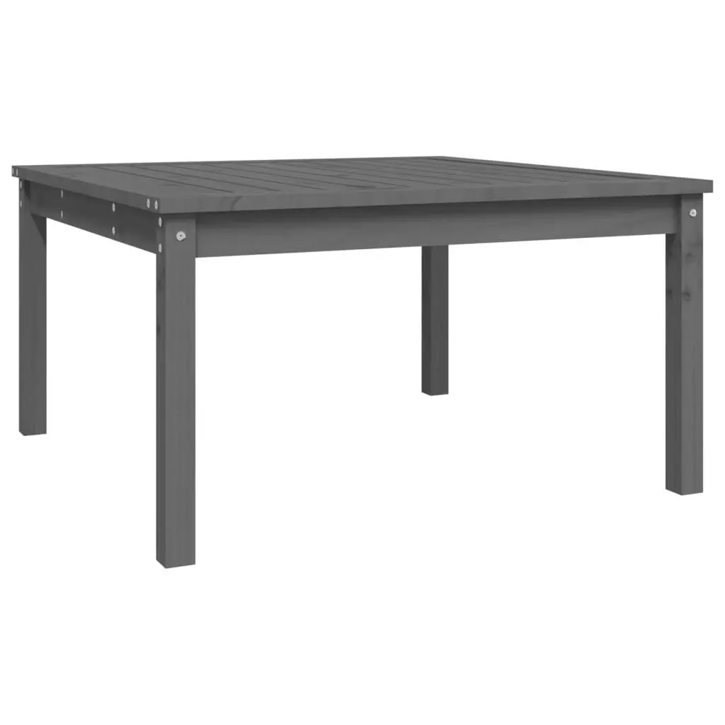 Grey Solid Wood Pine Garden Table for Outdoors