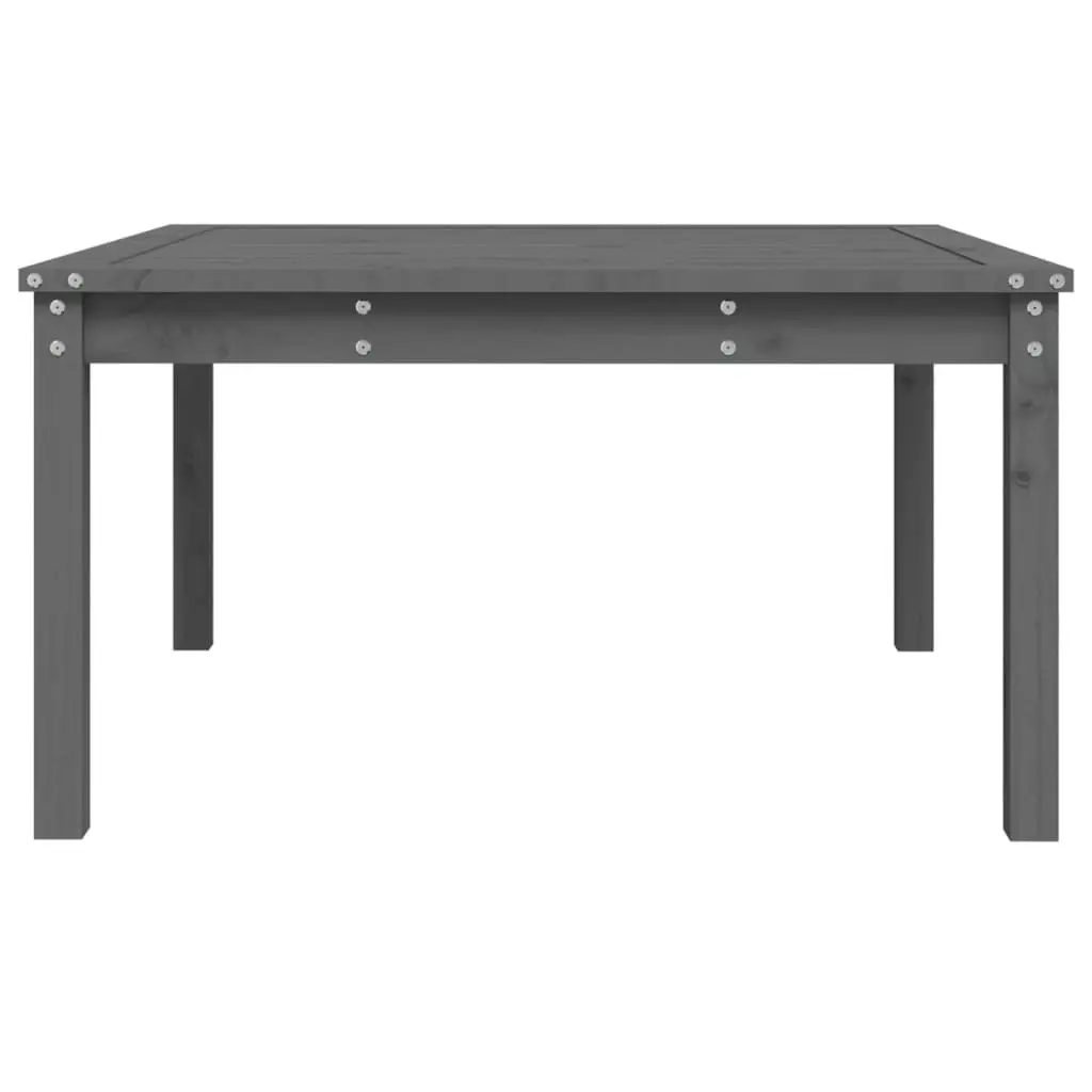 Grey Solid Wood Pine Garden Table for Outdoors