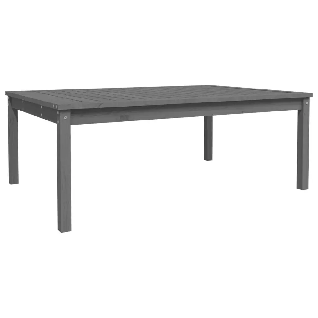 Solid Wood Garden Dining Table Grey 121x82.5x45cm