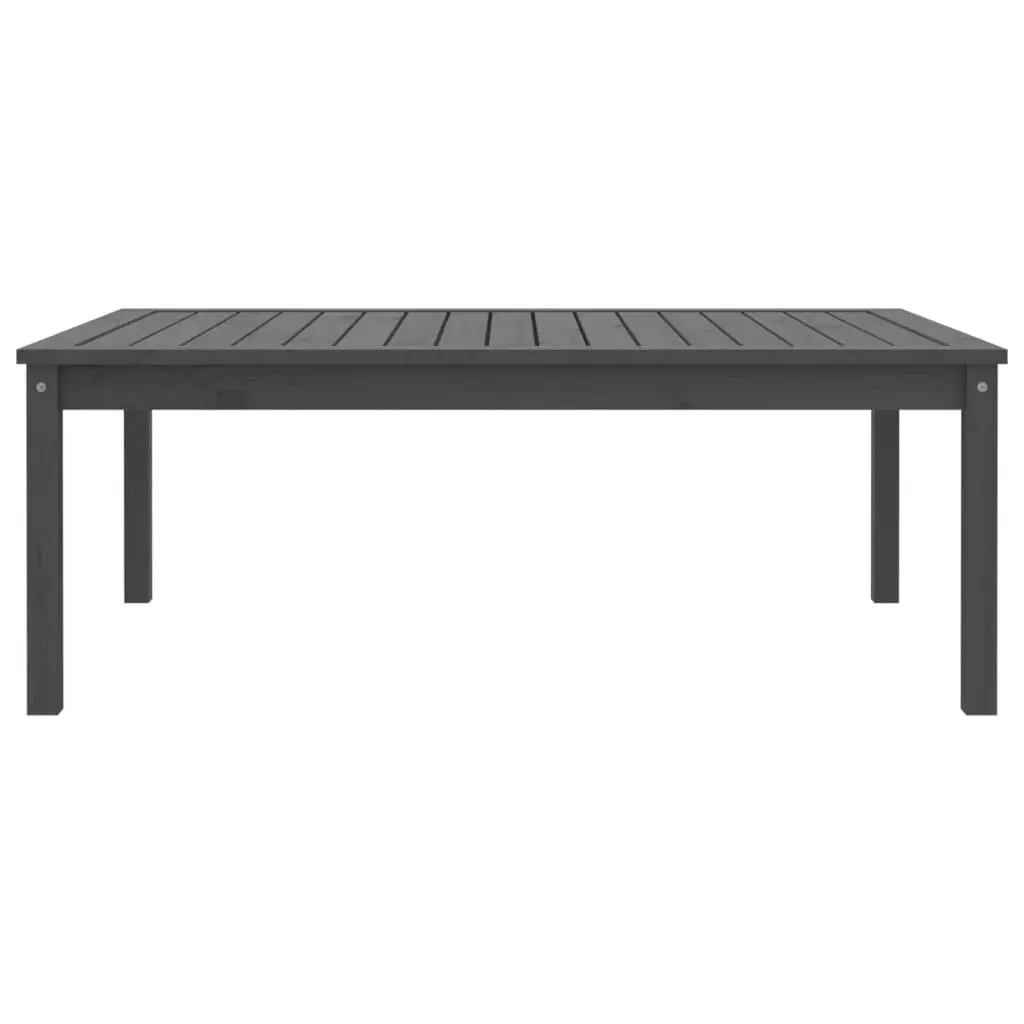 Solid Wood Garden Dining Table Grey 121x82.5x45cm
