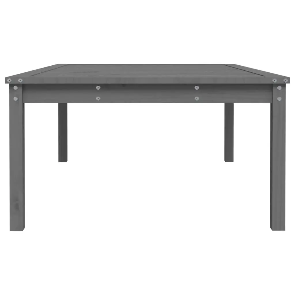 Solid Wood Garden Dining Table Grey 121x82.5x45cm