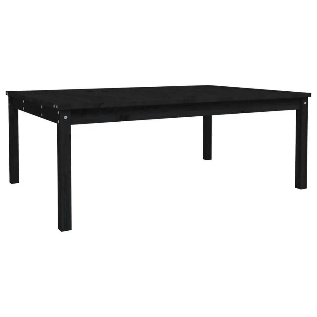 Black Wooden Garden Table for Outdoor Use