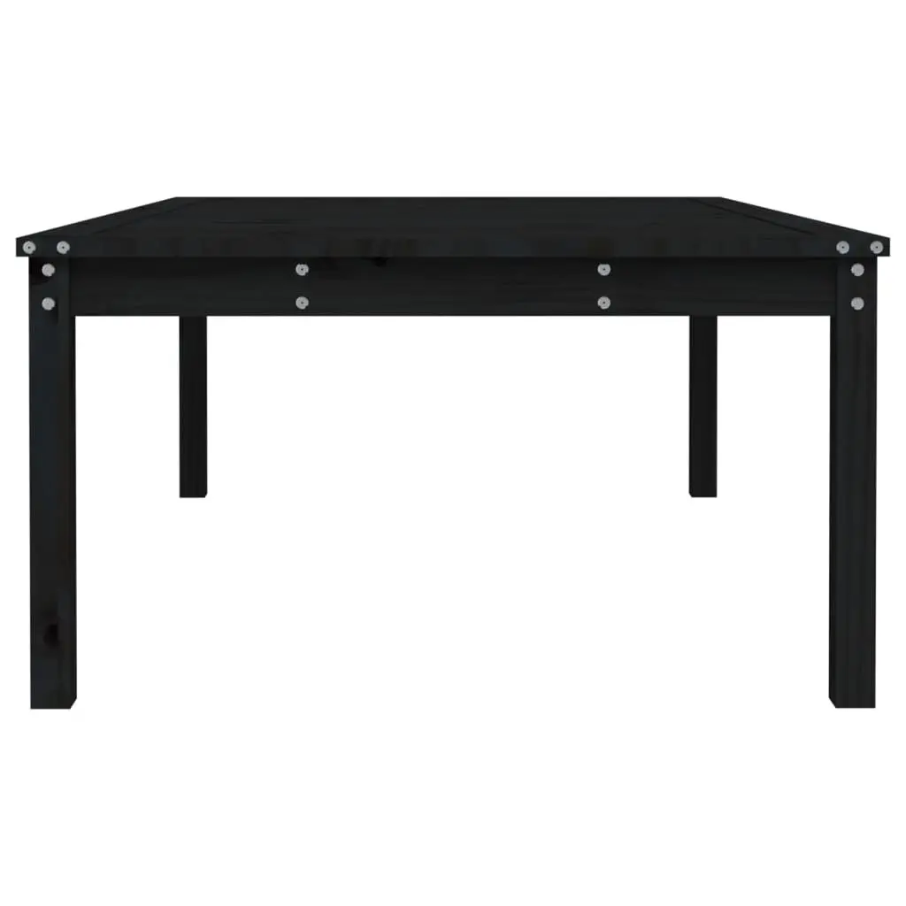 Black Wooden Garden Table for Outdoor Use