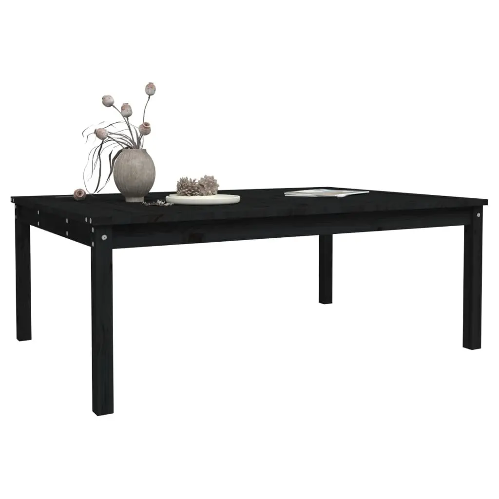 Black Wooden Garden Table for Outdoor Use