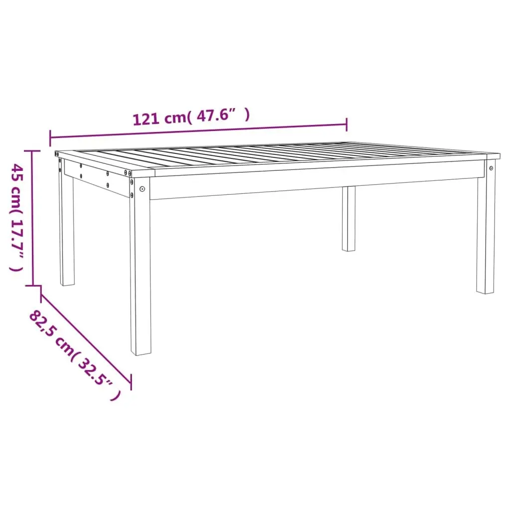 Black Wooden Garden Table for Outdoor Use