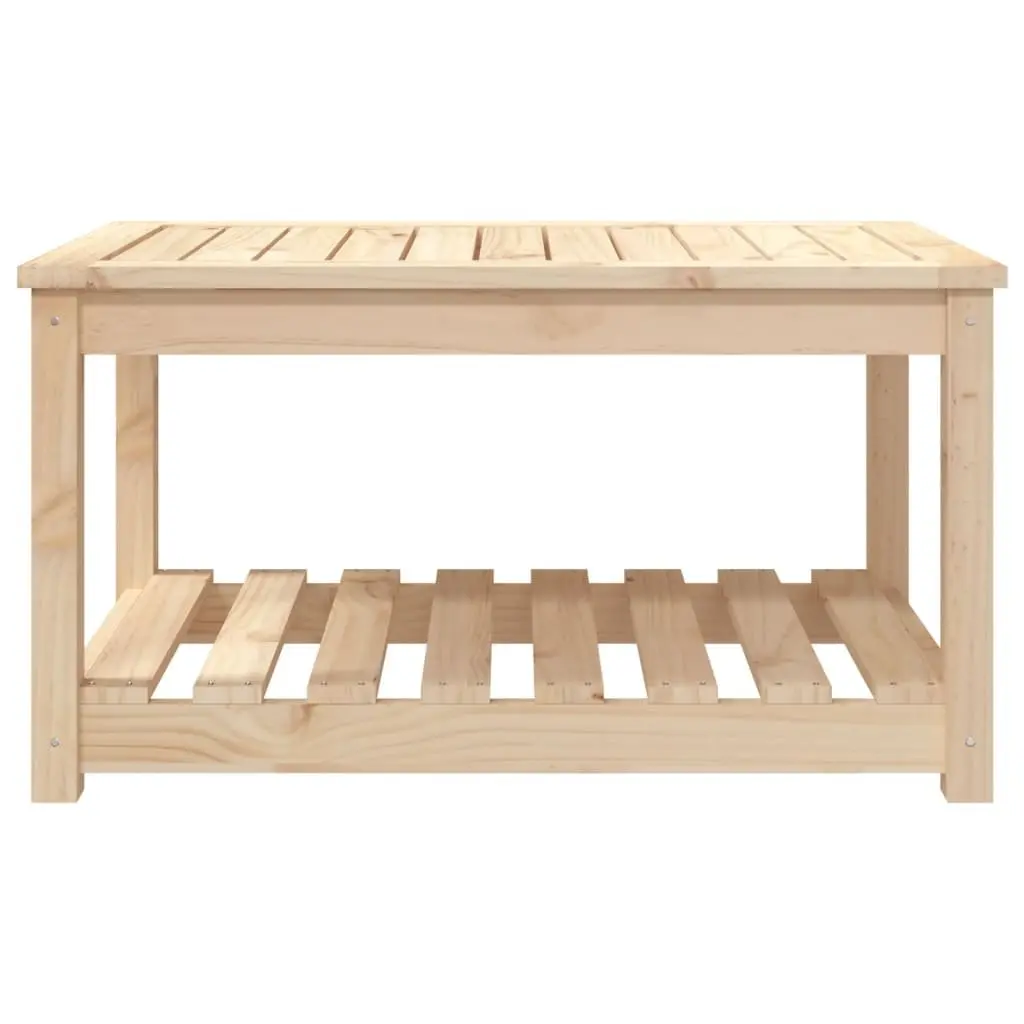 Solid Wood Pine Garden Table for Outdoors 82.5x50.5x45cm