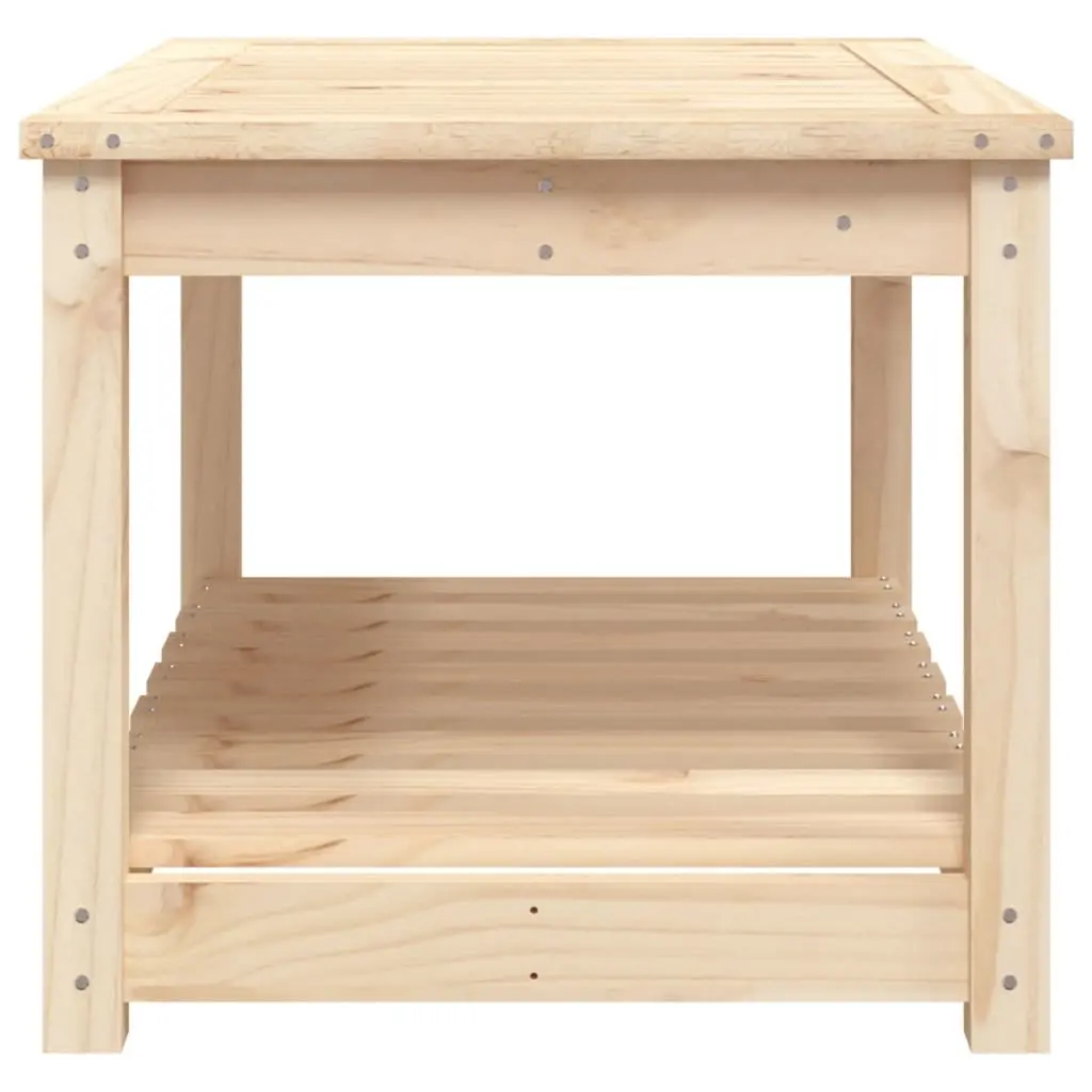 Solid Wood Pine Garden Table for Outdoors 82.5x50.5x45cm