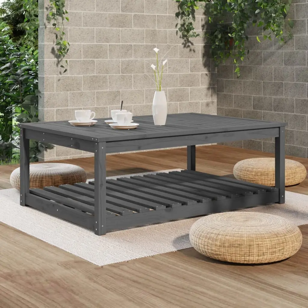 Grey Pine Wooden Garden Table for Outdoor Dining