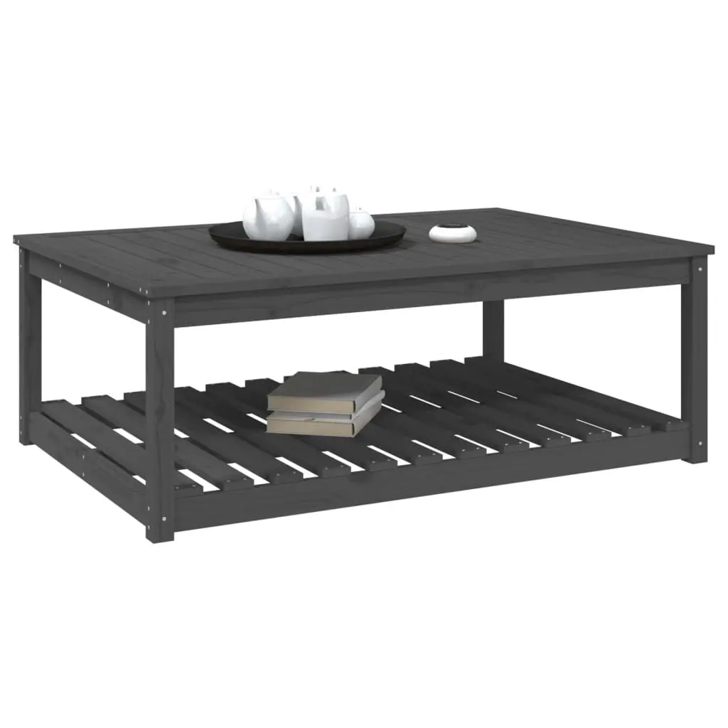Grey Pine Wooden Garden Table for Outdoor Dining