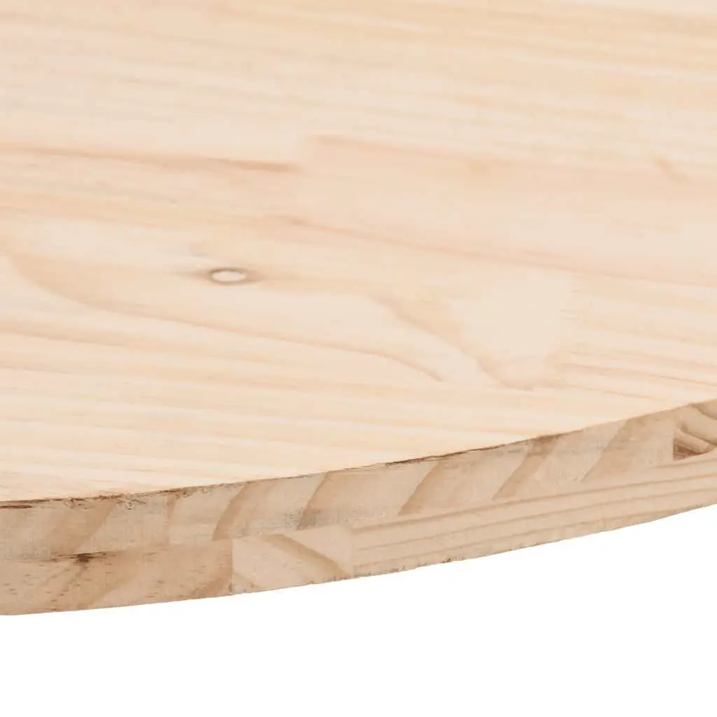 Brown Solid Pine Oval Table Top 60x30x2.5 cm